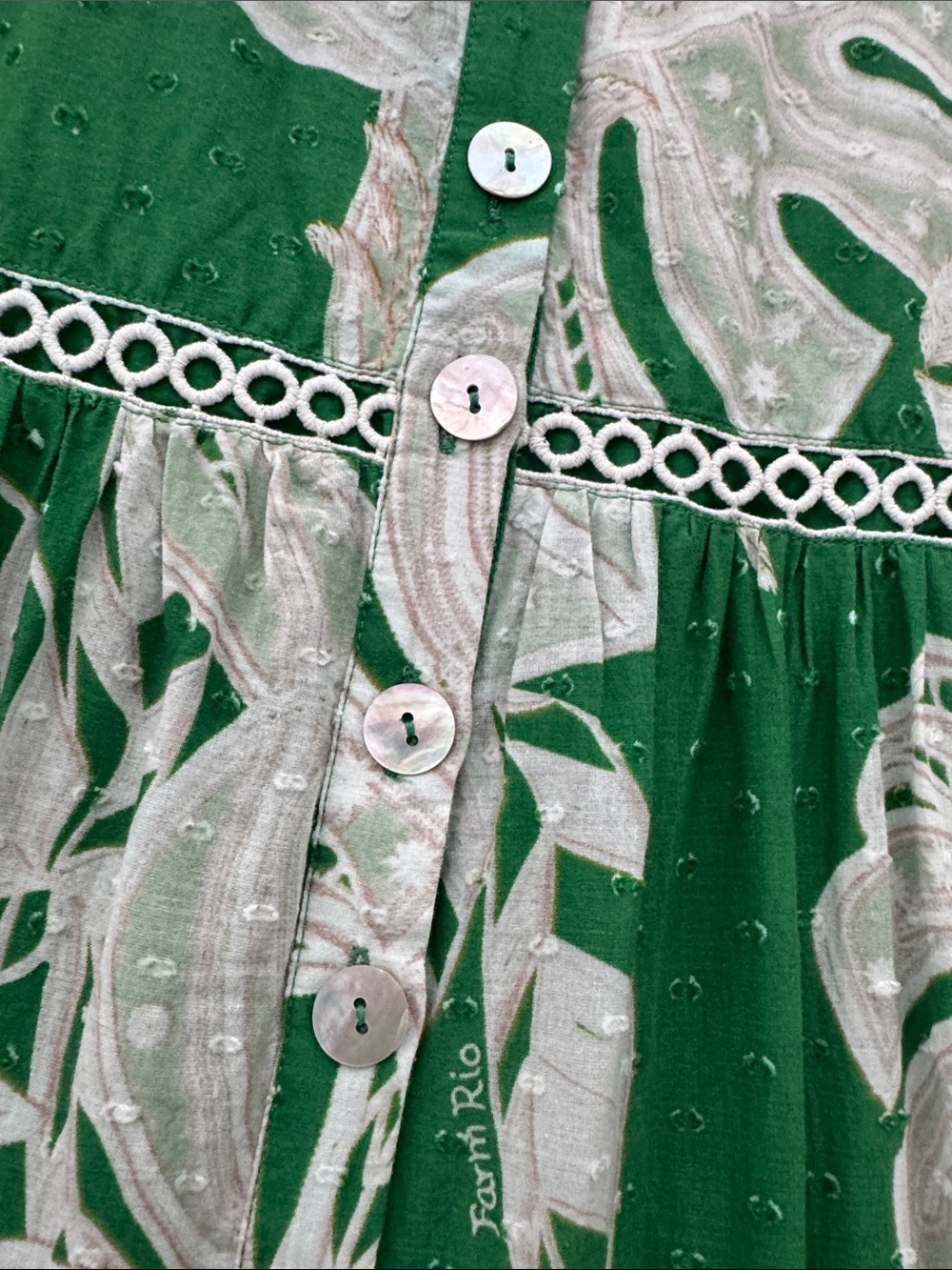 Farm Rio Green Tropical-Print Maxi Dress - Picture 2 of 4